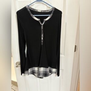 Black and Gray Women's Top